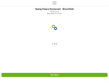 Tablet Screenshot of natrajpalacebloomfield.com